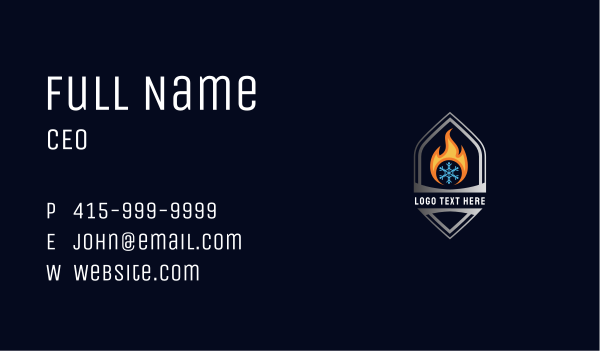 Industrial Fire Ice Energy Business Card Design Image Preview