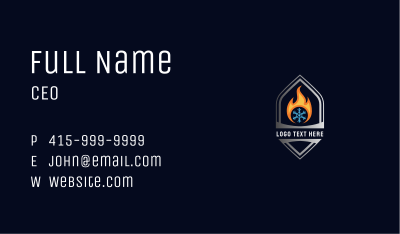 Industrial Fire Ice Energy Business Card Image Preview