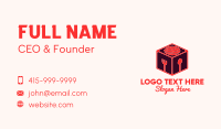 Sushi Restaurant Cube Business Card Preview