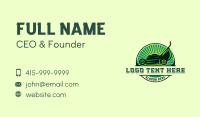 Field Lawn Mower Maintenance Business Card Design