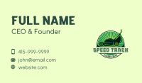 Field Lawn Mower Maintenance Business Card Design