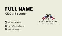 Patriotic Veteran Flag Business Card Design