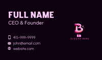 Sparkle Retro Letter B Business Card Image Preview