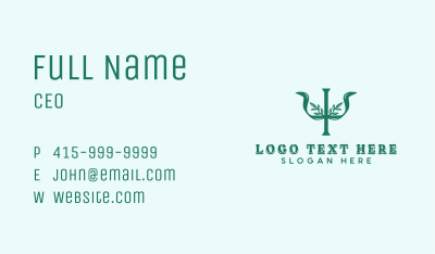 Natural Wellness Therapy Business Card Image Preview