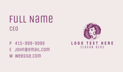 Tropical Afro Woman Business Card Image Preview