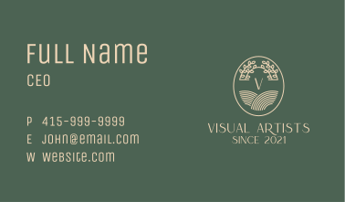 Organic Beauty Skincare Letter  Business Card