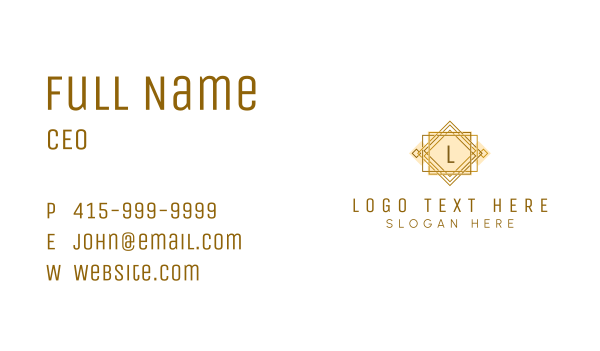 Luxury Frame Lettermark Business Card Design Image Preview