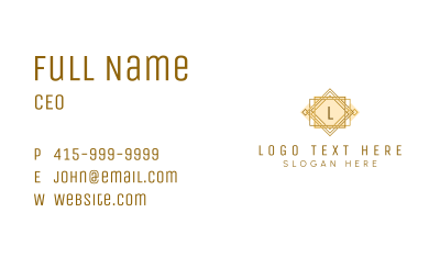 Luxury Frame Lettermark Business Card Image Preview