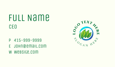 Botanical Landscaping Leaves Business Card Image Preview