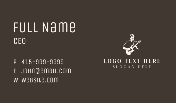 Concert Guitarist Performer Business Card Design Image Preview
