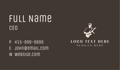 Concert Guitarist Performer Business Card Image Preview