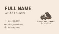 Construction Dump Truck Business Card Preview