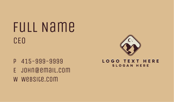 Outdoor Valley Mountains Business Card Design Image Preview