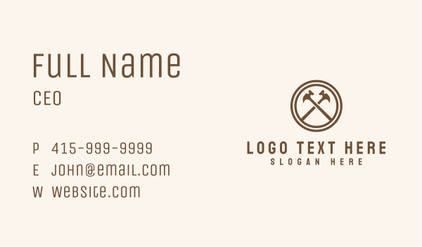 Hammer Hardware Tool Business Card Design Image Preview