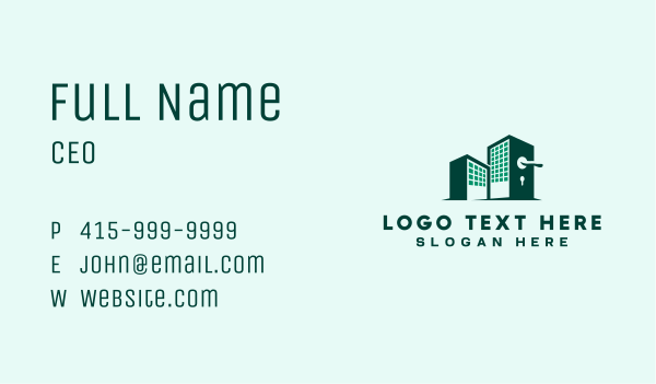 Realty Condominium Door Business Card Design Image Preview