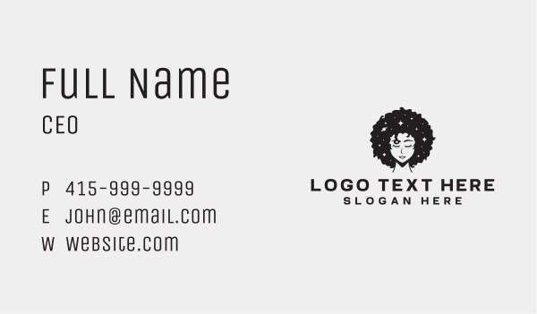 Afro Woman Outerspace Business Card Design Image Preview
