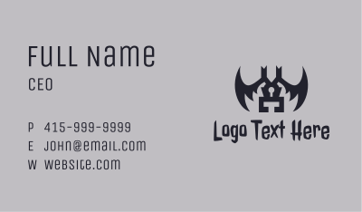 Bat Wings Keyhole Business Card Image Preview