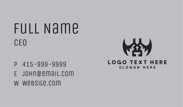 Bat Wings Keyhole Business Card Design Image Preview