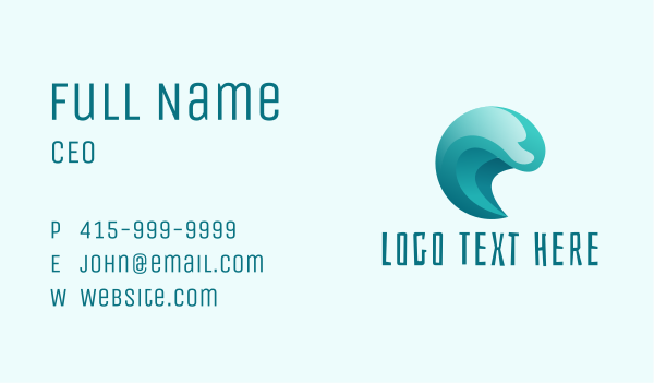 Beach Surfing Wave Business Card Design Image Preview