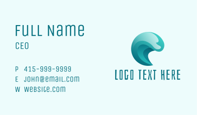 Beach Surfing Wave Business Card Image Preview