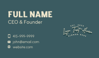 Classic Branding Wordmark Business Card Design