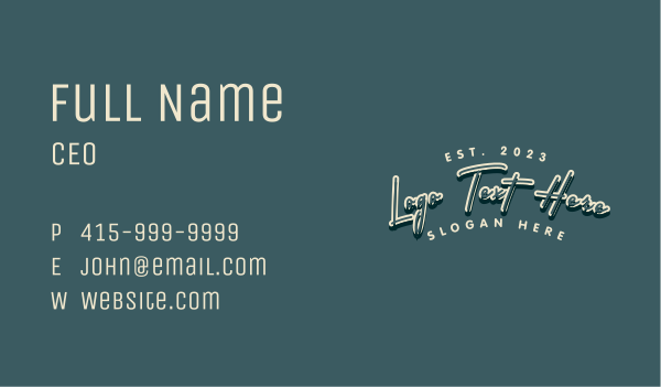 Classic Branding Wordmark Business Card Design Image Preview