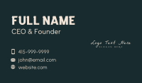 Fashion Brand Wordmark Business Card Design