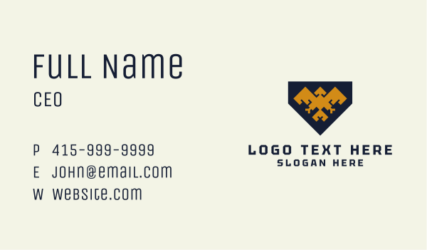 Geometric Bird Banner Business Card Design Image Preview