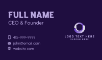 Digital Cyber Letter O Business Card Image Preview