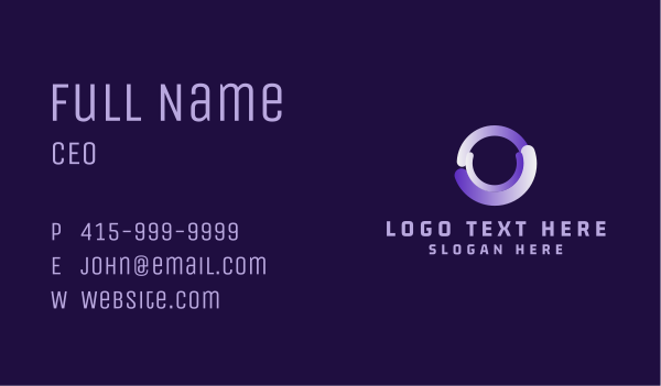 Digital Cyber Letter O Business Card Design Image Preview