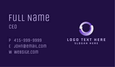 Digital Cyber Letter O Business Card Image Preview