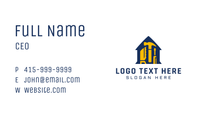 Handyman Construction Renovation Business Card Image Preview