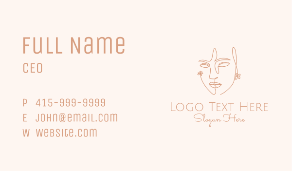 Beauty Cosmetic Face Business Card Design Image Preview
