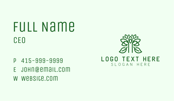 Green Herbal Plant Business Card Design Image Preview