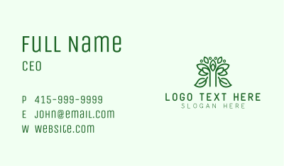 Green Herbal Plant Business Card Image Preview