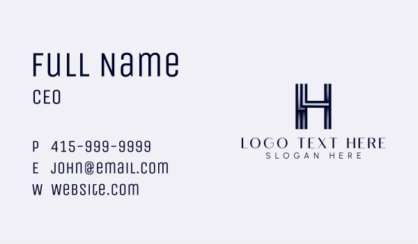 Studio Lines Letter H Business Card Design Image Preview