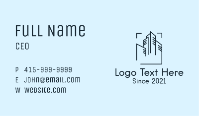 Skyline Building Outline  Business Card Image Preview