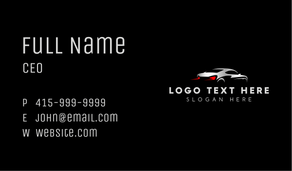 Car Coupe Garage Business Card Design Image Preview
