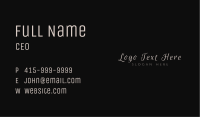 Classic Script Wordmark Business Card Image Preview