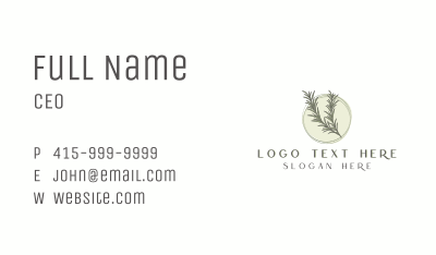 Rosemary Herb Restaurant Business Card Image Preview