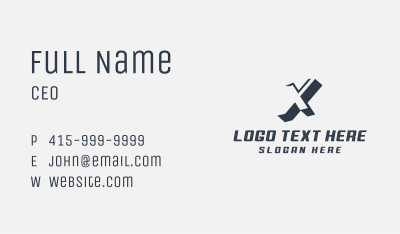 Modern Slant Letter X Business Card Image Preview