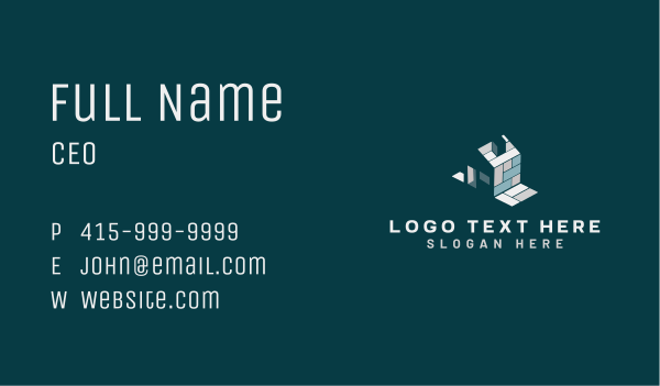 House Tiles Property Business Card Design Image Preview