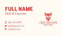 Red Winged Helmet  Business Card Image Preview