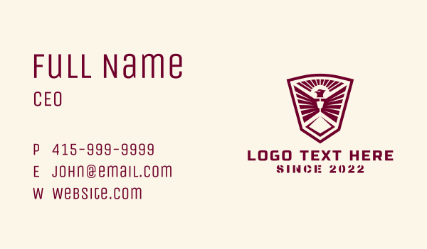 Phoenix Military Shield Business Card Design Image Preview
