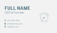 Classic Script Style Wordmark Business Card Image Preview