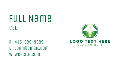 Nature Leaf House Business Card Image Preview