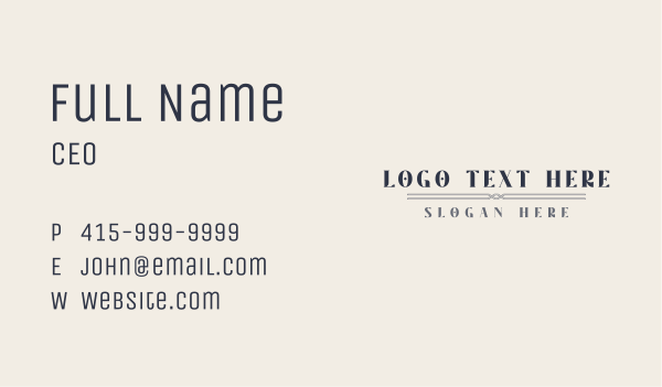 Elegant Cosmetics Wordmark Business Card Design Image Preview