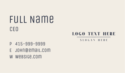 Elegant Cosmetics Wordmark Business Card Image Preview