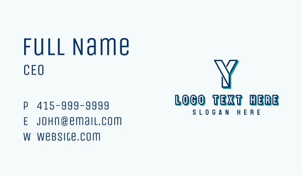Consulting Company Letter Y Business Card Design Image Preview