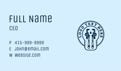 Drainage Pipe Wrench Business Card Image Preview